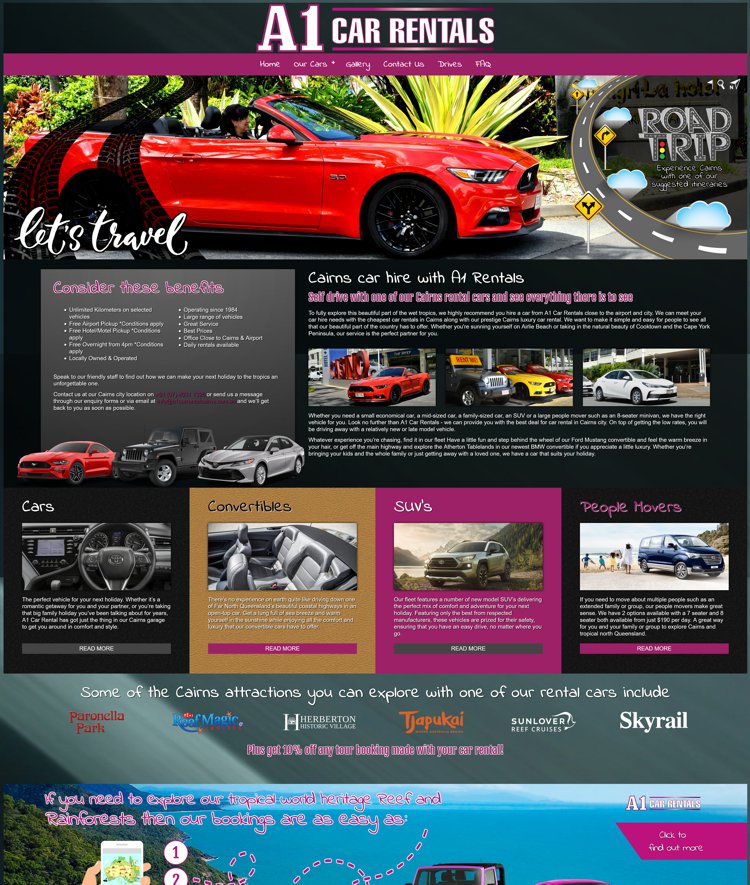 townsville custom website development for car rental business